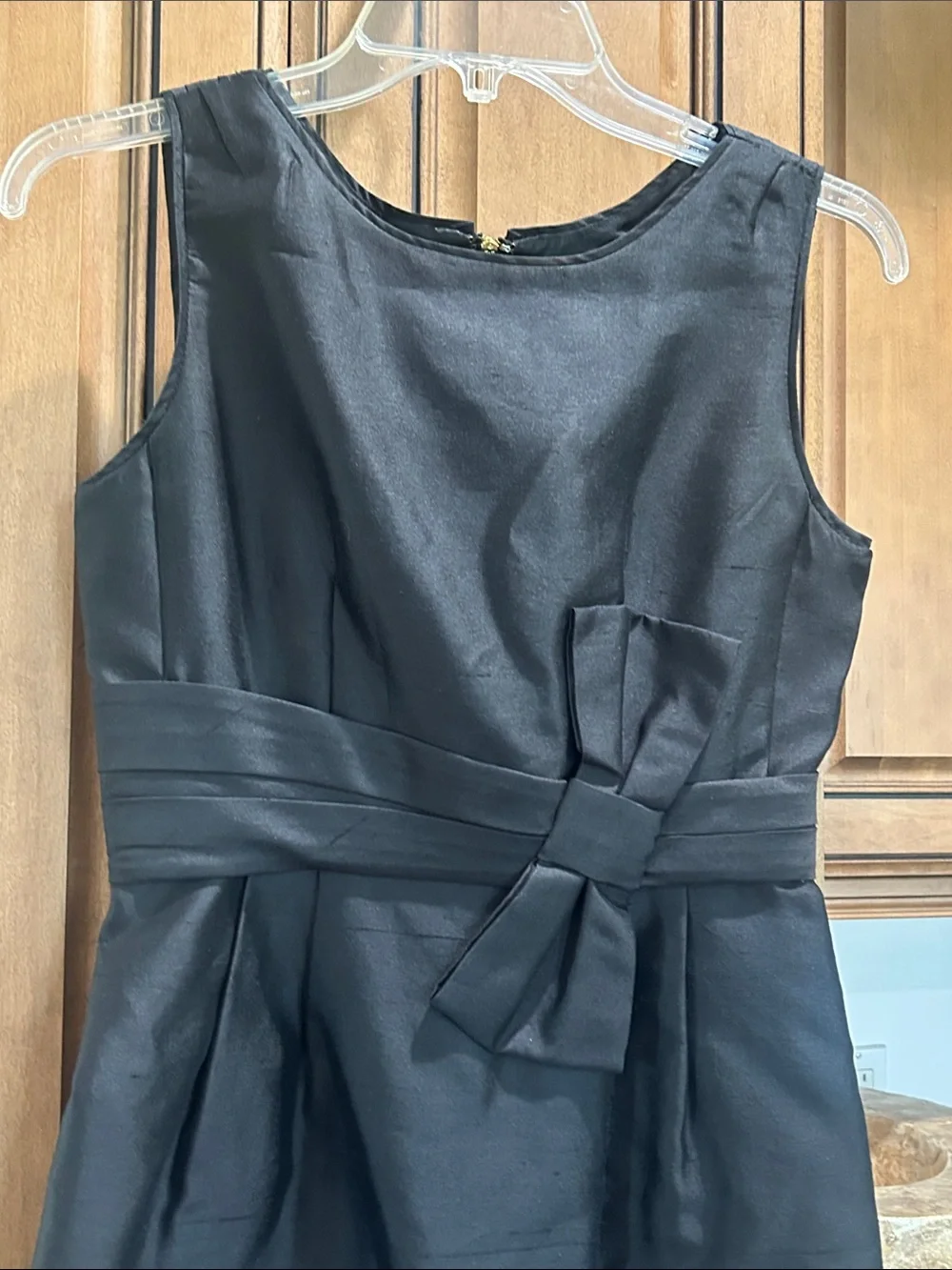 kate spade Black Sleeveless Bow-Waist Mini Dress
